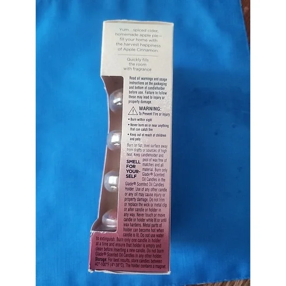 Glade Scented Apple Cinnamon Oil Candle Refills (Pack of 4) NIP 2010 - Picture 3 of 5